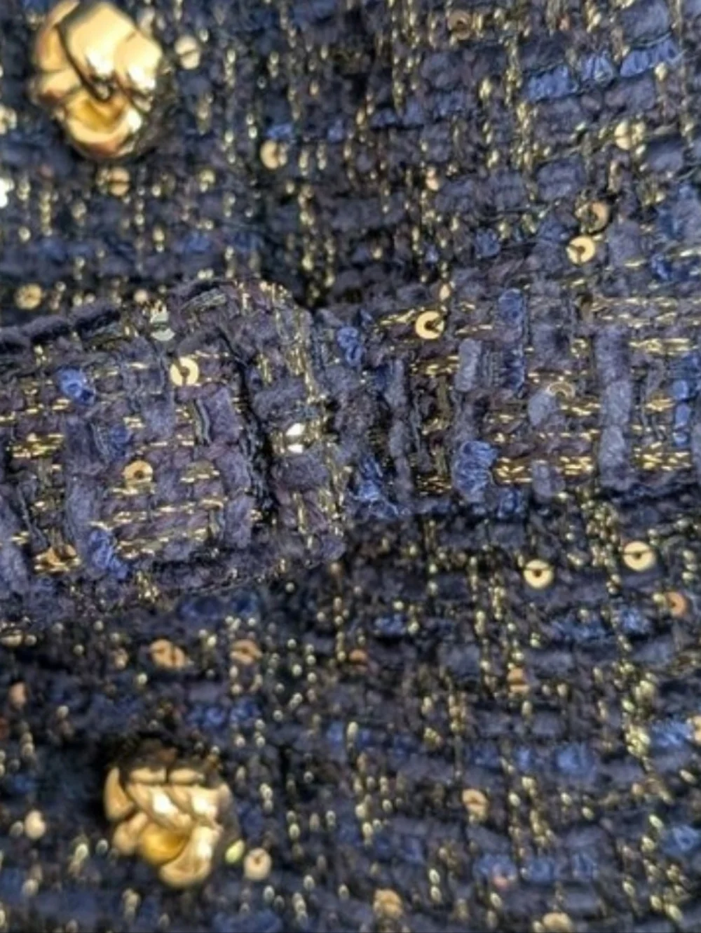 Zara Belted Seqiin Structured  Vest Navy  Size M - Picture 3 of 13